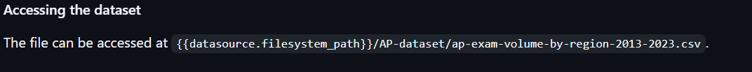 Dataset path